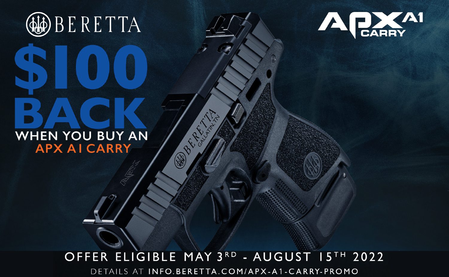 Beretta APX A1 Carry $100 Rebate