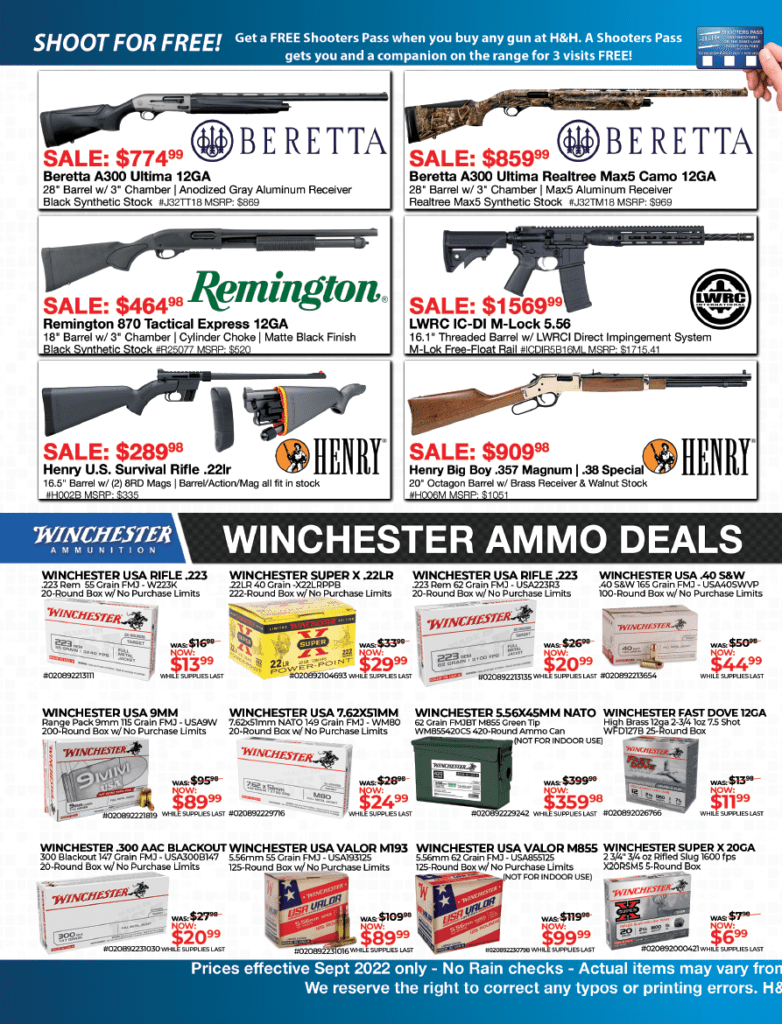 September 2022 Sales Event | H&H Shooting Sports | Page 2