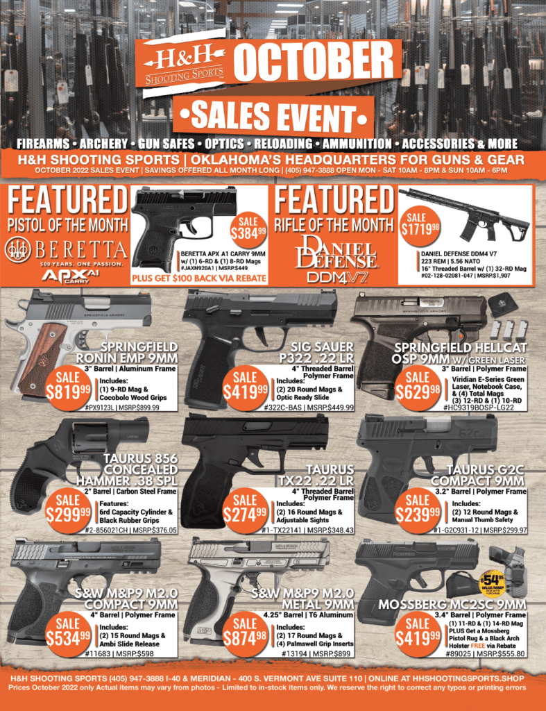 Shop Great Deals all Month Long at H&H Shooting Sports