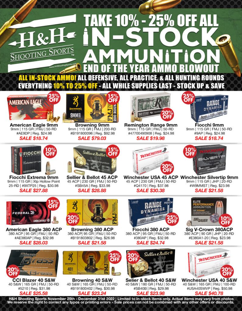 End of the Year Ammo Blowout Sale - Front