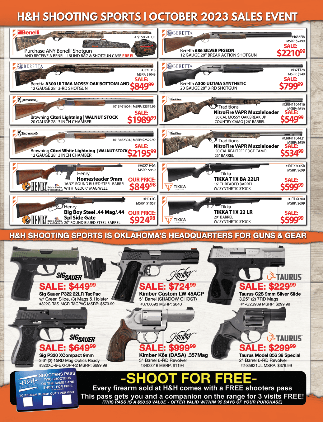 May Sales Event at H&H Shooting Sports - Gun Range in OKC